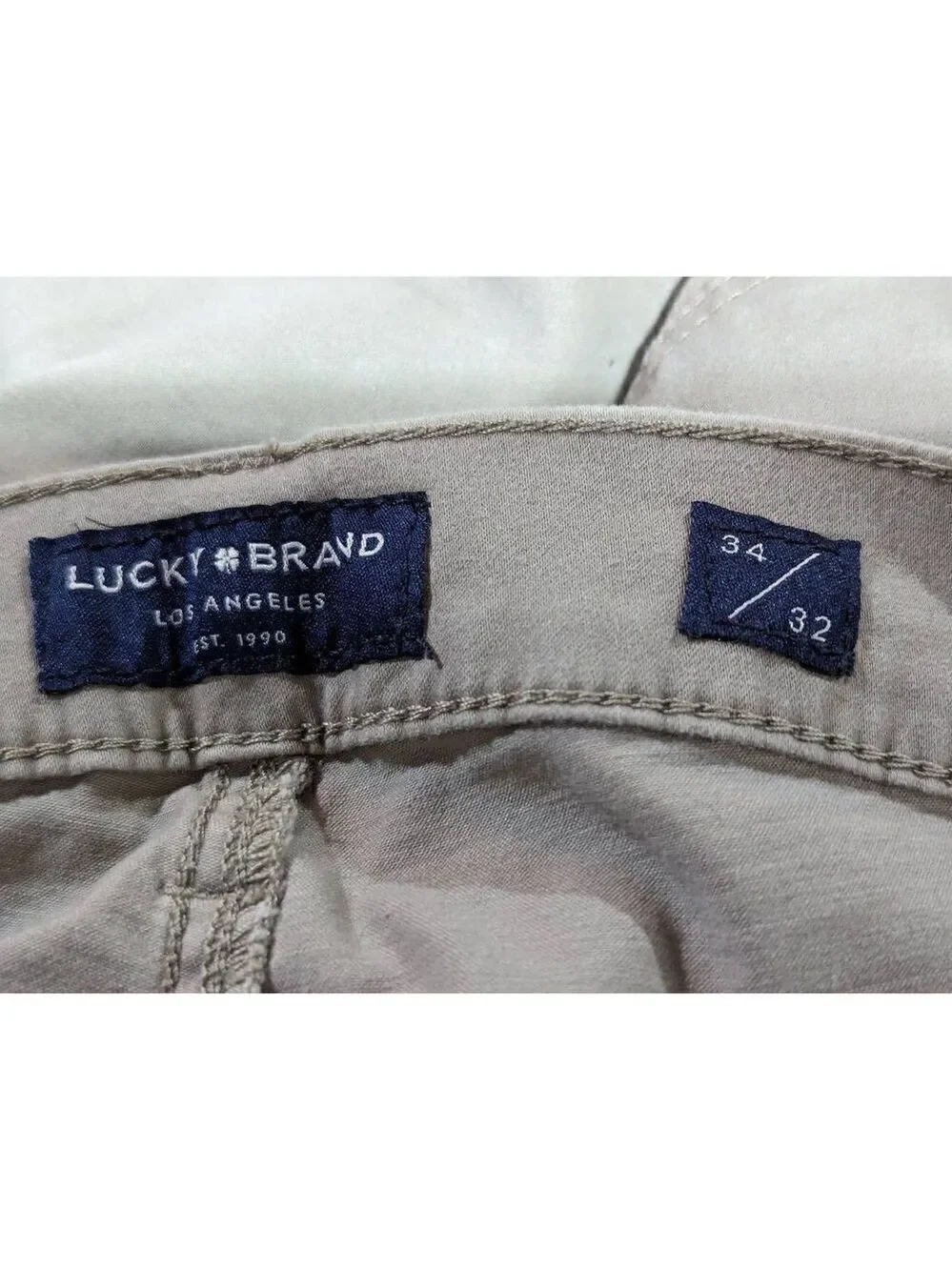 Lucky Brand Men's Tan Mid-Rise Straight-Leg Soft Denim Jeans Size 34/32